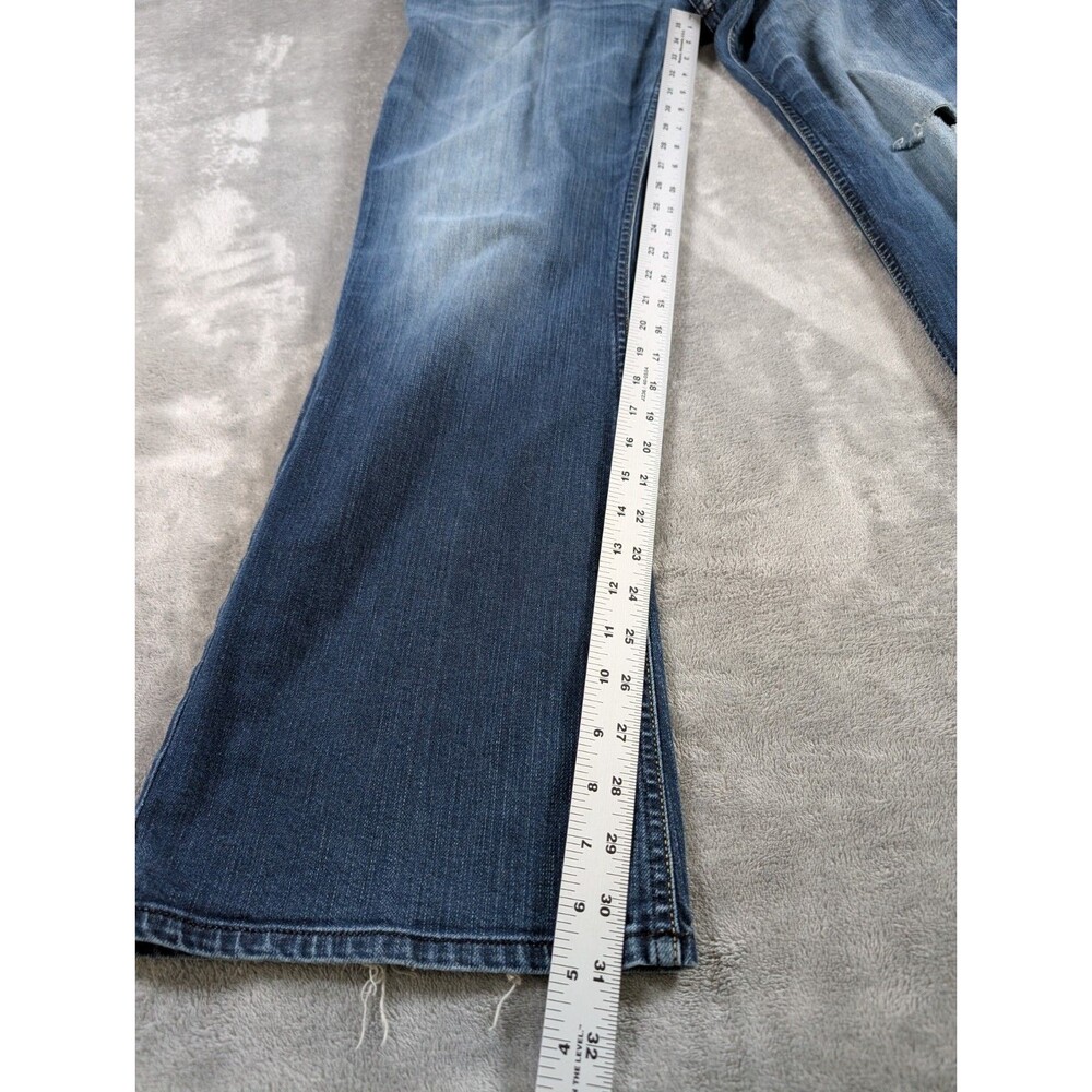Diesel Zathan Bootcut Jeans Men’s 34x32 Blue Denim Distressed Ripped - Picture 13 of 14